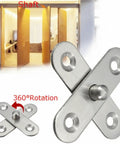 1Pc Stainless Steel 360 Degree Rotating Door Pivot Hinge for cabinets and folding kitchen doors, hidden rotary fastener.