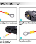 Solid 360 Piece Ring Cable Squeeze Terminal Cold Press Joint Box With Quick Crimp Tool Set For All Types Electrical Wire Connectors And Heavy Duty Splices, ring terminal crimping steps