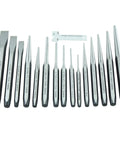 15 Piece Punch And Chisel Set In Plastic Tray With Pin Punches Taper Punches Chisels And Center Punches For Metalworking Auto Repair And Diy