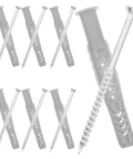 20 Pcs Drywall Anchor Kit Self Drilling Hollow Wall Anchors Silver Heavy Duty Expansion Tubes And Screws For Big Weight Capacity And Solid Mounts In Home Garage Or Office, gray anchors and screws