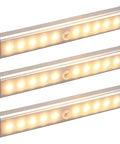Pack Of Three Motion Activated Rv Step Lights With 10 Bright Leds And Instant Trigger Easy Peasy Install Cordless Battery Powered Magnetic Night Light Strip For Camper Trailer Motorhome Solid Warm Glow on display.