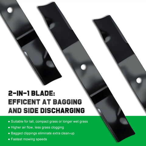 Replacement Mower Blades 52 Inch For Ariens Ikon XD Onyx Envy Apex Edge XL 52 Ikon X 52 Ikon XL 52 And Gravely ZT HD ZTX XL 52 Inch Zero Turn Mowers 04771200 Compatible