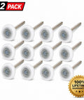 Heavy Duty Nylon Garage Door Rollers With Sealed 6200ZZ Bearings And 2 Inch Wheels in a pack of 12 with silver stems.