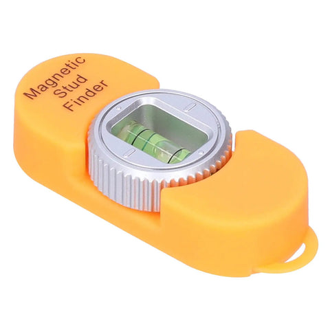 Vistreck Magnetic Stud Finder with Level Gauge for Easy Metal Detection, compact orange tool with built-in level.