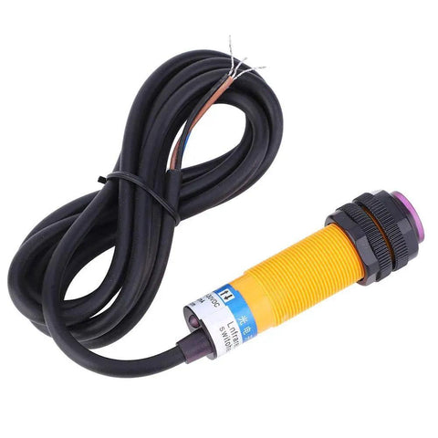 Side view of 10 Pack Infrared Diffuse Photoelectric Switch Sensor Module For Automation And Machinery E3F DS30C4 M18 Proximity Sensor