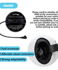 Dodge Ram Gas Cap Replacement For 1500 2500 3500 Charger Challenger Direct Fit Easy Install cap showing front and installed view.