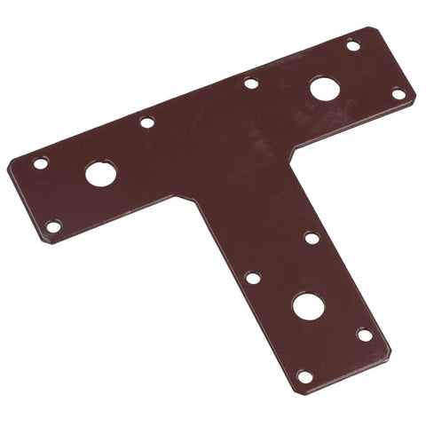 Heavy Duty T Shaped Steel Braces Rock Solid Reinforcement Plates For Structural Framing And Fencing No Fuss Mending Kit 20 Pack with pre punched holes.