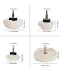Top Quality Cotton Polishing Wheels Cloth Buffing Grinder For Jewelry Wood And Metal Abrasive Tools With 1 4 Inch Shank Column 65mm images showing various sizes and details of buffing pads.