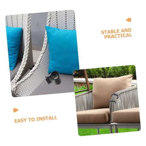 24 Pack Outdoor Furniture Clips For Sectional Sofas And Wicker Chairs, Easy Install Fasteners supporting rattan furniture