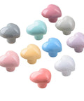 Colorful Ceramic Heart Drawer Knobs Set With Three Screw Sizes Cute Heart Cabinet Handles For Dresser Closet Wardrobe Cupboard Kitchen 10 Pack