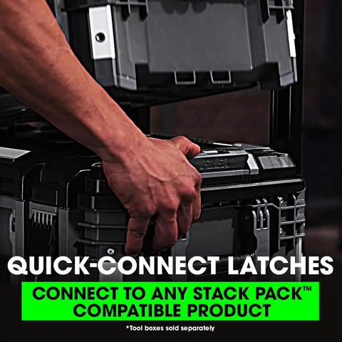 Medium Stackable Toolbox Featuring Quick Connect Locks And Tough As Nails Construction For Workshop Organization Handles Up To One Forty Pounds Of Daily Grind Essentials Securely