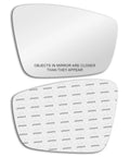 Volkswagen Right Side Mirror Glass Replacement With Full Size Adhesive For 2011-2018 Jetta, 2013-2015 Passat, 2012-2019 Beetle, convex view.
