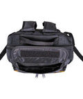 Top view of Beefy Heavy Duty Tool Backpack For Tradesmen With 35 Pockets Pro Organizer For Hand Tools And Gear, black fabric