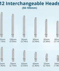 12 interchangeable heads for Digital Bore Gauge 50-160mm 0.01mm Precision Internal Diameter Measuring Tool