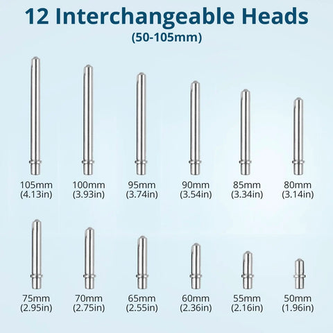 12 interchangeable heads for Digital Bore Gauge 50-160mm 0.01mm Precision Internal Diameter Measuring Tool