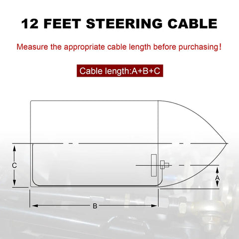 Beefed Up Back Mount Rack Outboard Steering Kit 12 Foot SS14112 Replacement For Teleflex And Safe T Includes Rack Helm And 12 Foot Steering Cable 90 Degree Bezel Kit For Sterndrive I O Outboard And Ski Boats