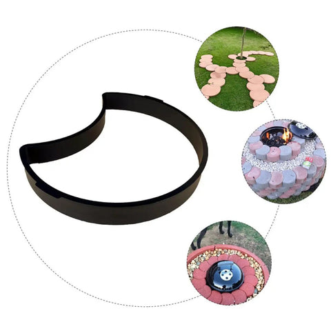 Crescent Moon Paver Molds For DIY Garden Pathway And Patio Paving Moon Shaped Floor Molds Durable ABS Plastic Easy To Handle Outdoor Walkway Stone Molds For Patios Paths And Courtyards
