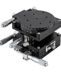 4 Axis 90mm By 90mm Manual Linear Positioning Stage With Sliding Table For Precision Inspection And Equipment Positioning Compact Lightweight Desktop Unit