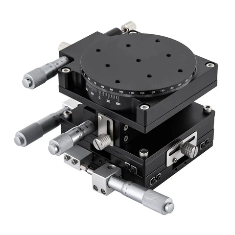 Workhorse 4 Axis Manual Linear Positioning Stage 90mm By 90mm Bearing Tuning Platform Sliding Table for precision inspection
