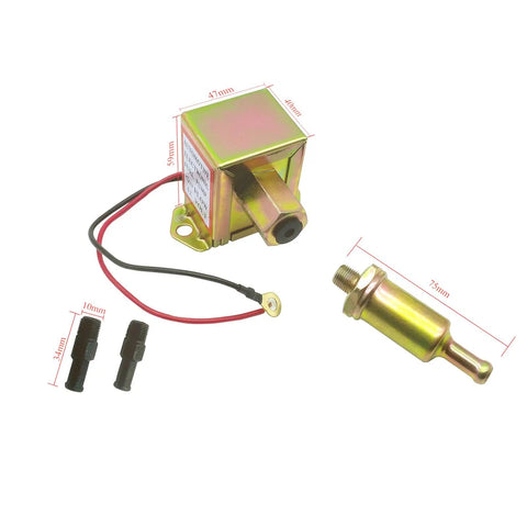 Beefed Up 12V Universal In Line Electric Fuel Pump Kit For Gas Diesel Engines With In Tank Design Installation Kit Included Durable Metal Body
