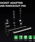 Heavy Duty Impact Bolt And Nut Extractor Kit 25 Pcs With 3/8 Inch And 1/2 Inch Drive Remover Sockets Metric 8-27Mm CR-MO shown