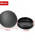 Round Plastic Leveling Feet Black End Plugs Set for Furniture and Equipment Heavy Duty Adjustable Height 140mm caps