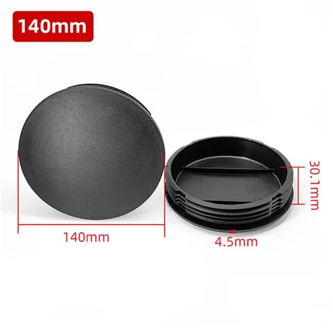 Round Plastic Leveling Feet Black End Plugs Set for Furniture and Equipment Heavy Duty Adjustable Height 140mm caps