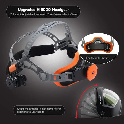 Auto Darkening Welding Helmet With Side View 180 Degree Panorama True Color Shield Arc Sensor Technology Large Viewing Screen headgear