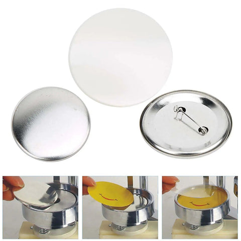 56mm Metal Badge Making Kit With Pin Back Button Parts For DIY Craft Projects And Wearable Badges Includes Tinplate Front Covers