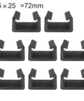 Heavy Duty Couch Sectional Clamps For Outdoor Patio Furniture Clips 72 mm Black, set of 8 displayed in arrangement