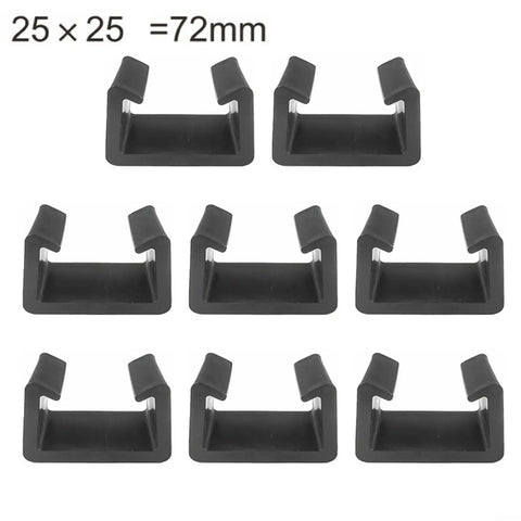 Heavy Duty Couch Sectional Clamps For Outdoor Patio Furniture Clips 72 mm Black, set of 8 displayed in arrangement