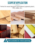 Assorted materials suitable for 3 In 1 Wood Countersink Drill Bit Set With Adjustable Depth Stop, not for metal openings.