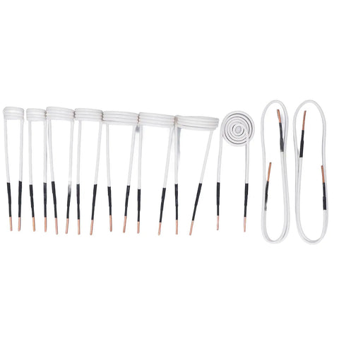 Heavy Duty Induction Heater Coil Kit 10 Piece Brass Core Bundle With Crankin High Heat Resistance and Sweet Flex Design for Rusty Fasteners.
