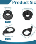Heavy Duty Bicycle Hub Nut Set Built Tough Three Eighths Inch Black Flange Axle Nuts With Front And Rear Wheel Safety Washers
