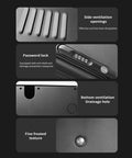 Detailed view of Badass Replacement Charger Station Box For Cybervault Systems highlighting side vents, password lock, and frosted texture.