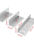 Z and L brackets for Electromagnetic Lock With Z And L Bracket 1200 Lbs Holding Force 500 Kg Magnetic Door Lock 12V Fail Safe NC Mode