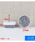 Heavy Duty Chair Leg Floor Protectors And Felt Foot Pads For Furniture Table, Zero Scratch Skid Glide Pad Set To Kill Wobble And Keep Hardwood Floors Looking Fresh, White 30 Pack, showing 24mm felt pads.