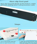 Electric Business Card Cutter With Nine Blades Automatic Binding with non-slip foot pad and easy setup guide