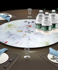 Clear Glass Lazy Susan Turntable Round Tabletop Rotating Tray 360 Degree Swivel Serving Plate for Kitchen Dining Large 36 to 40 Inch