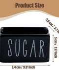 Ceramic Sugar Packet Holder And Tea Bag Organizer In Black, size chart for kitchen coffee bar table office use, farmhouse style