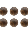Six Pack Wood Ball Cabinet Knobs One And One Fifth Inch Diameter With Four Fifth Inch Screws Walnut Finish Easy Install Durable Wooden Drawer Hardware For Cabinets Dressers And Home Furniture, 6 walnut wood ball knobs