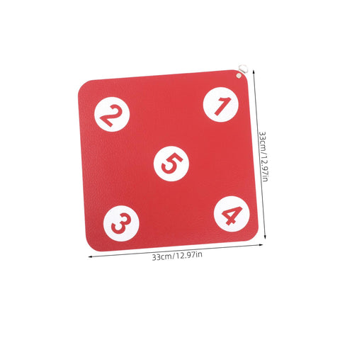 Durable Double Sided Rubber Fencing Target For Indoor And Outdoor Practice Quick Setup, red square target with numbers.