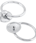 Six Pack Modern Style Ring Pull Handles In Chrome Finish Made From Zinc Alloy With Durable Rust Resistant Coating
