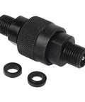 Rugged M14 Hydraulic Quick Connector With Carbon Steel Body Stops Leaks Boosts Workflow For Forestry And Industrial Machinery To 120C Temperatures Fast Swap, black threaded fitting