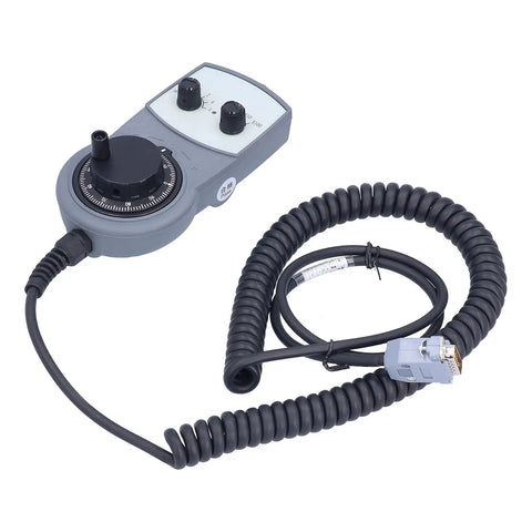 Heavy Duty CNC Electronic Handwheel With Magnetic Base For Manual X1 X10 X100 Positioning On Lathes And Machining Centers Total Machine Control, coiled cable