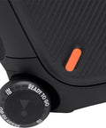 Close-up of the wheel and button design on the Partybox 310 Portable Party Speaker With 240 Watts Of Power Long Lasting Battery.