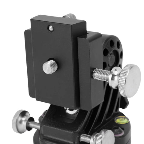 Close-up of black Latitude Adjustment Base For Telescope Mounts And Astronomy Gear Three Eighth Inch Quick Setup 0 To 90 Degree