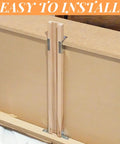 No Fuss Straight Up Smooth Heavy Duty 16 Inch Wood Drawer Slides Premium Beech Hardwood Center Track with installation detail.