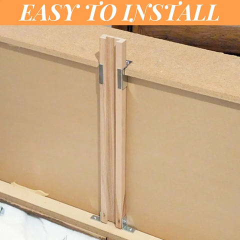 No Fuss Straight Up Smooth Heavy Duty 16 Inch Wood Drawer Slides Premium Beech Hardwood Center Track with installation detail.