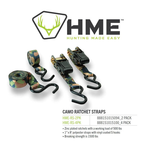 Lock Down Your Gear Tough As Nails Camouflage Ratchet Tie Down Straps One Inch By Eight Feet 1500 Lb Breaking Strength Heavy Duty S Hooks Weather Resistant Four Pack on display.